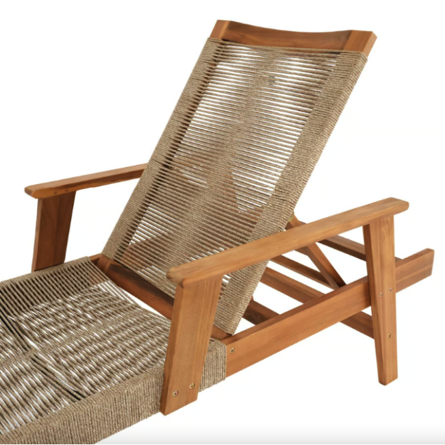 Садовый шезлонг Di Volio Alege из дерева бежевый.