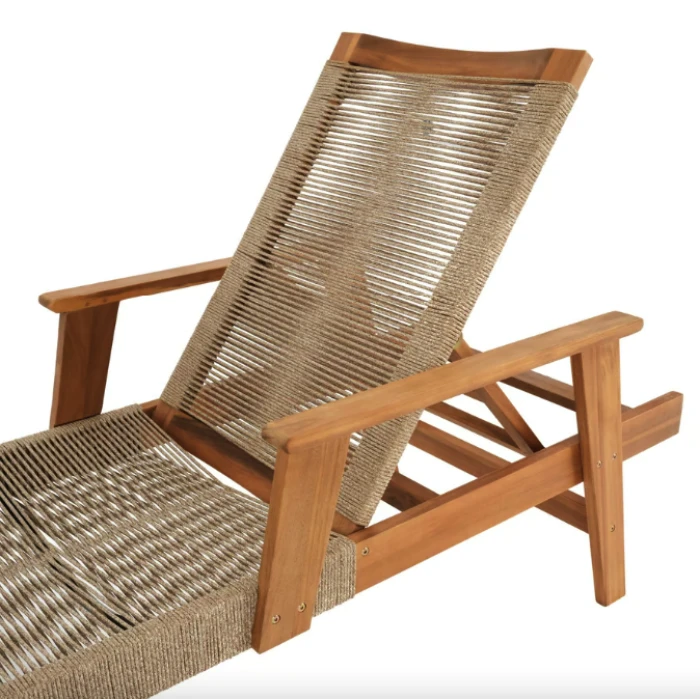 Садовый шезлонг Di Volio Alege из дерева бежевый.