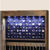 Зеркало-шкаф Leobert Kors с подсветкой в стиле Loft коричневый