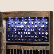 Зеркало-шкаф Leobert Kors с подсветкой в стиле Loft коричневый