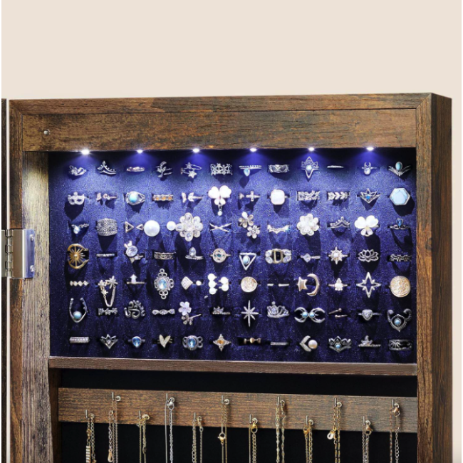 Зеркало-шкаф Leobert Kors с подсветкой в стиле Loft коричневый