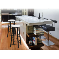 Комплект барних стільців Costway Eugad з підставкою для ніг білий