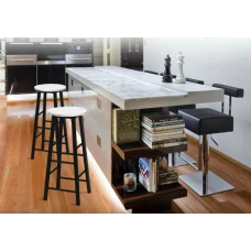 Комплект барних стільців Costway Eugad з підставкою для ніг білий