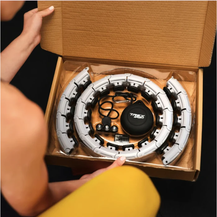 Хулахуп Trex Sport TX-010CHH массажный с утяжелителем серый