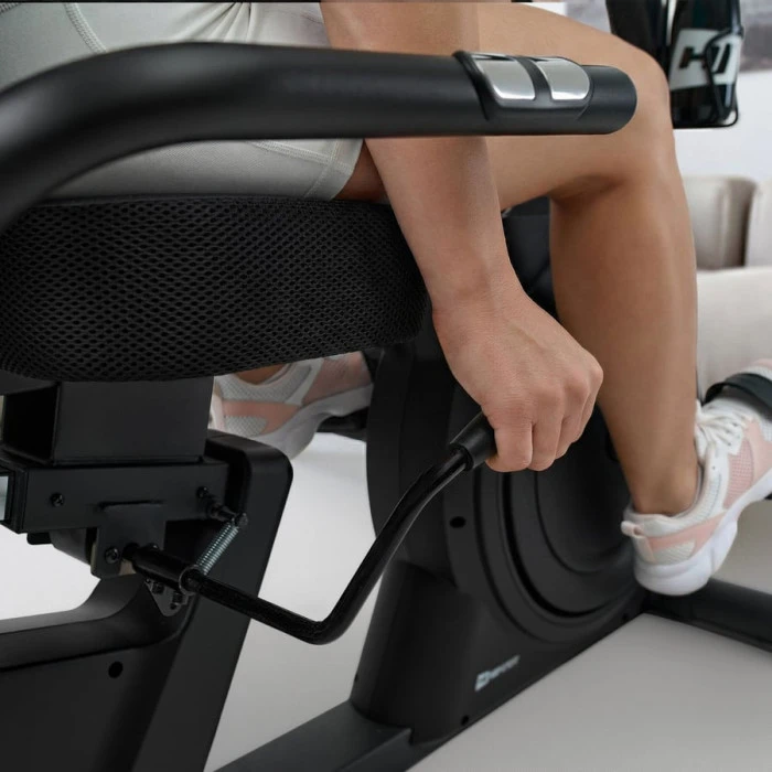 Горизонтальний велотренажер Hop-Sport HS-5000L Ranker чорно-золотистий