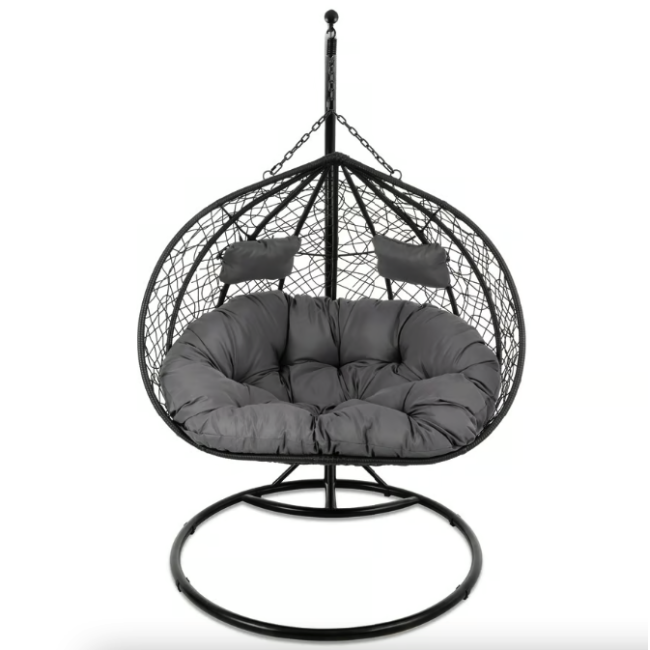 Підвісне крісло-кокон Di Volio Foggio двомісне чорний