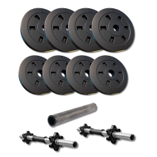 Набір гантелі-штанга 2в1 Besport PowerPro 32кг з перехідником