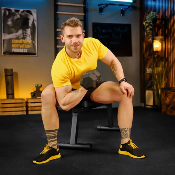 Гантеля шестигранная прорезиненная TX-250RD Trex Sport 25кг