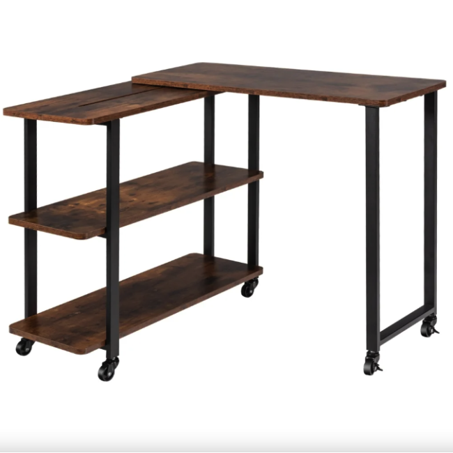 Стол L-образный Costway King вращающийся в стиле Loft