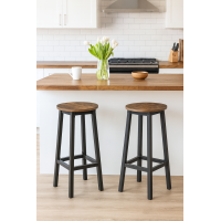 Барный стул Leobert Halmar 2 штуки в стиле Loft коричневый