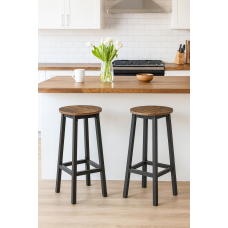 Барний стілець Leobert Halmar 2 штуки в стилі Loft коричневий