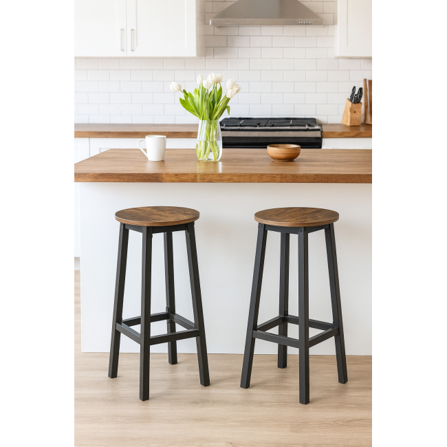 Барний стілець Leobert Halmar 2 штуки в стилі Loft коричневий