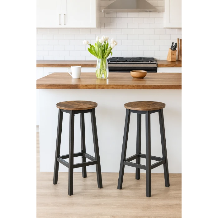 Барний стілець Leobert Halmar 2 штуки в стилі Loft коричневий