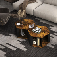 Комплект журнальных столиков Costway Neka шестиугольный