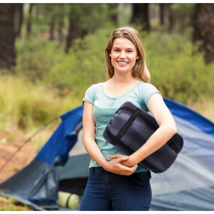 Спальний мішок кокон Outtec Mummy демісезон синій