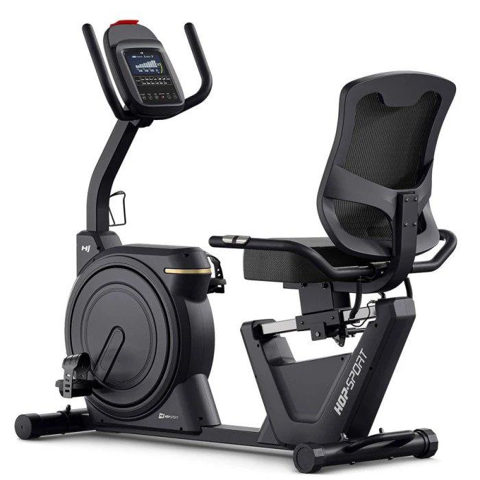 Горизонтальний велотренажер Hop-Sport HS-5000L Ranker чорно-золотистий