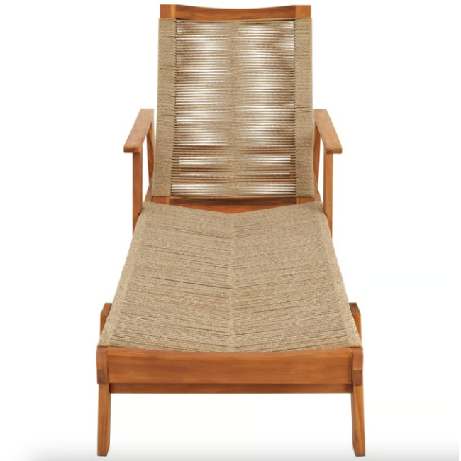 Садовый шезлонг Di Volio Alege из дерева бежевый.