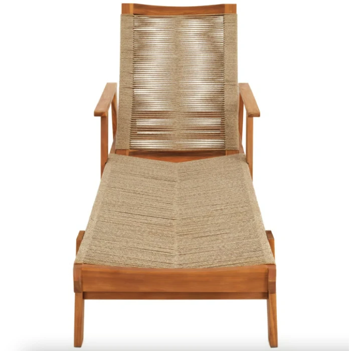 Садовый шезлонг Di Volio Alege из дерева бежевый.