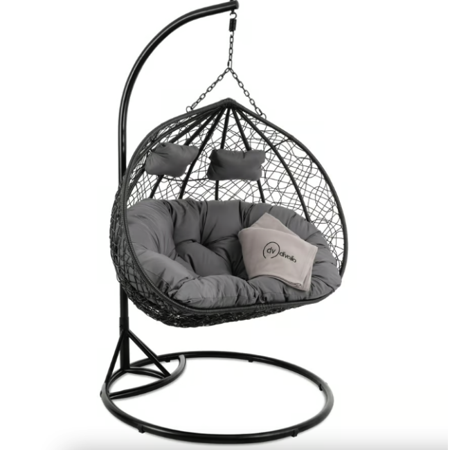 Підвісне крісло-кокон Di Volio Foggio двомісне чорний