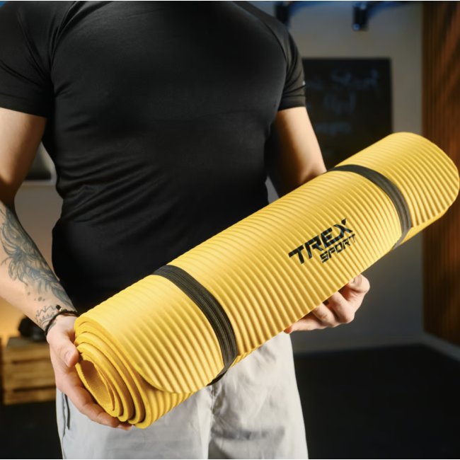 Коврик для йоги Trex Sport TX-018NGM NBR 1см 180х60 желтый