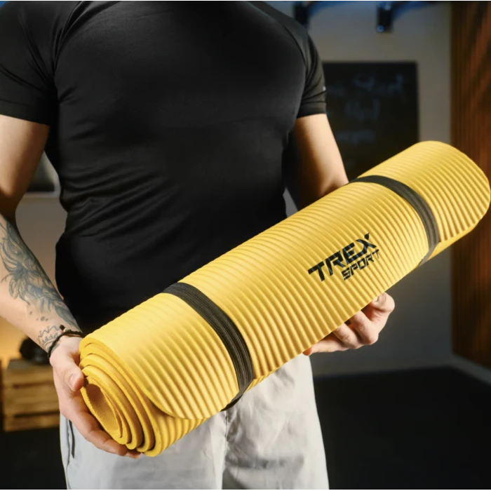 Коврик для йоги Trex Sport TX-018NGM NBR 1см 180х60 желтый