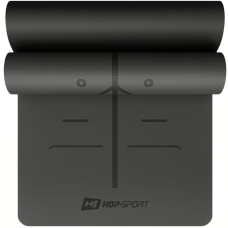 Йога-мат Hop-Sport PU 0,5см 183 x 68см HS-P005GM черный