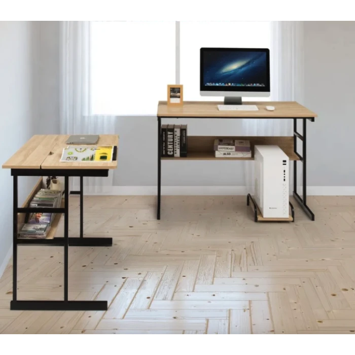 Компьютерный стол Costway Fulton с регулируемой панелью в стиле Loft