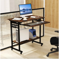 Компьютерный стол Costway Otto с выдвижной подставкой для клавиатуры