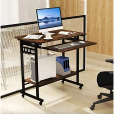 Компьютерный стол Costway Otto с выдвижной подставкой для клавиатуры