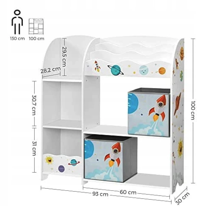 Стеллаж-органайзер Leobert Dreamer + 2 ящика кубика