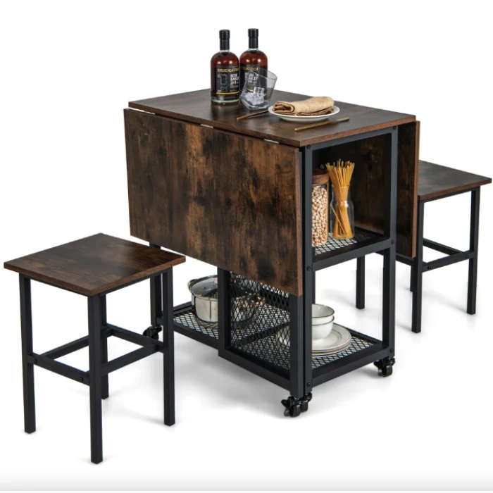 Комплект меблів Costway Design розкладний стіл з стільцями в стилі Loft