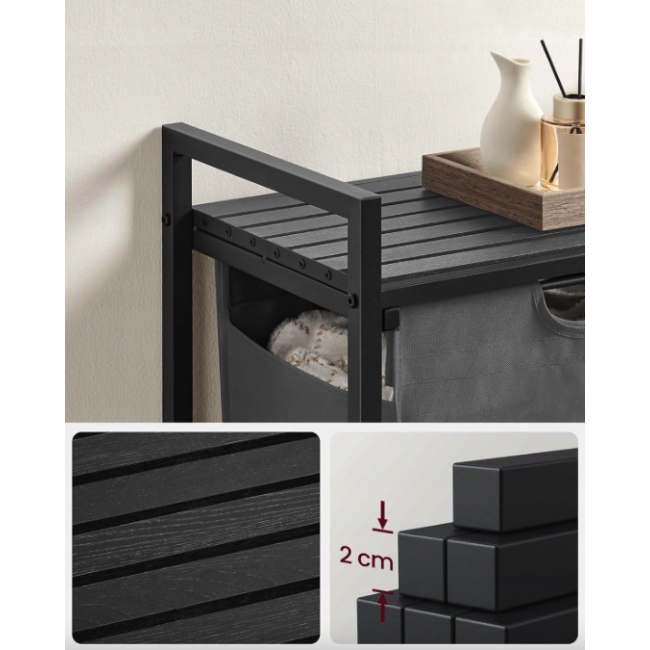 Корзина для белья Leobert Napoli 65 л в стиле Loft серый