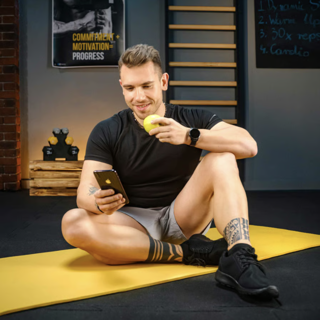 Коврик для йоги Trex Sport TX-018NGM NBR 1см 180х60 желтый