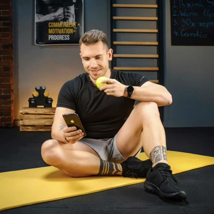 Коврик для йоги Trex Sport TX-018NGM NBR 1см 180х60 желтый