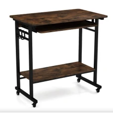 Компьютерный стол Costway Otto с выдвижной подставкой для клавиатуры