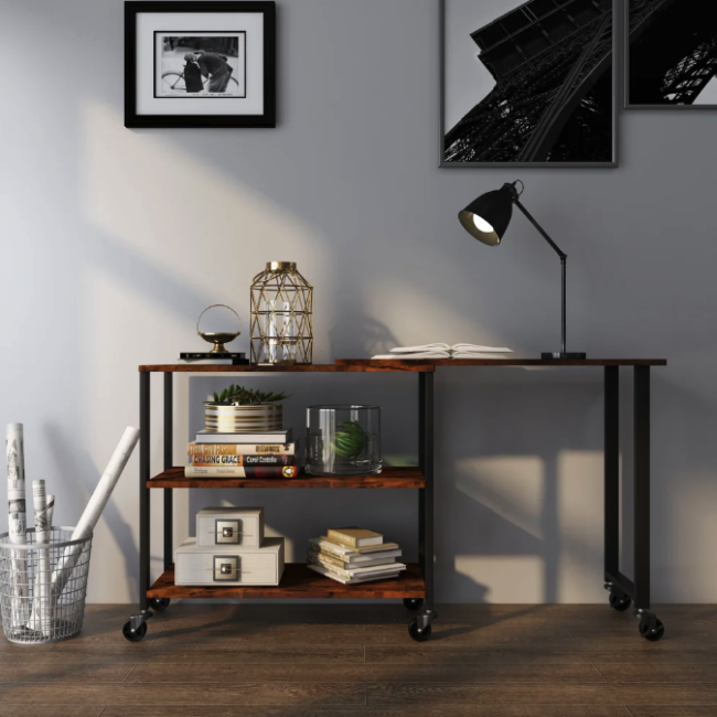 Стол L-образный Costway King вращающийся в стиле Loft