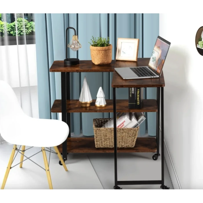 Стол L-образный Costway King вращающийся в стиле Loft