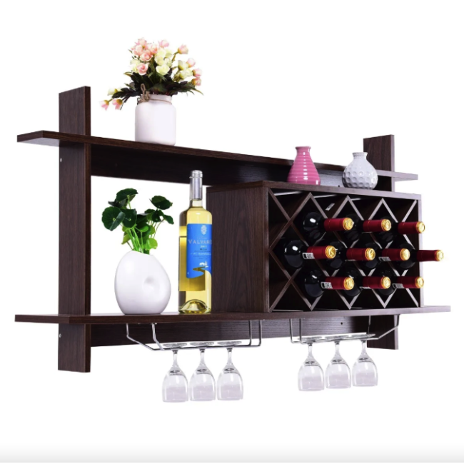 Настенная винная стойка Costway Kasta в стиле Loft