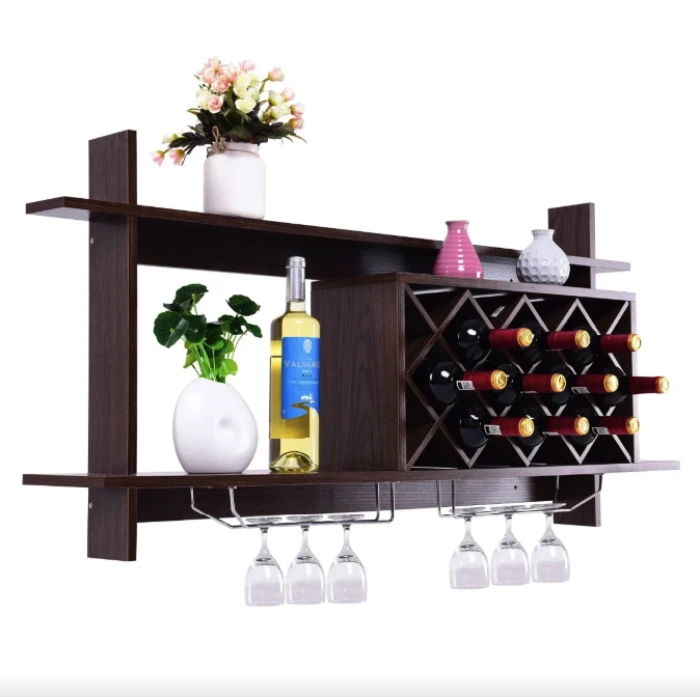 Настенная винная стойка Costway Kasta в стиле Loft