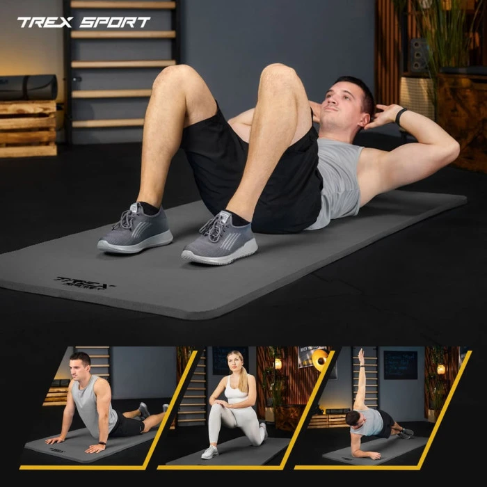 Коврик для йоги Trex Sport TX-029NGM NBR 2см 190х80 серый