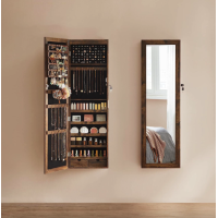 Зеркало-шкаф Leobert Kors с подсветкой в стиле Loft коричневый