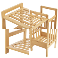 Бамбуковая полка Chomik AVENUE для обуви с подставкой для зонтов