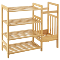 Бамбуковая полка Chomik AVENUE для обуви с подставкой для зонтов