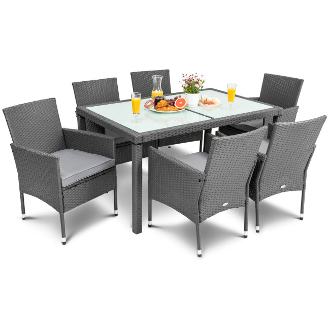 Садові меблі Di Volio VERONA 6+1 сірий/сірий