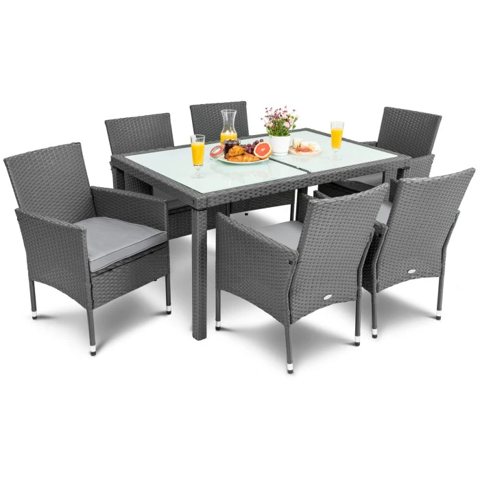 Садовая мебель Di Volio VERONA 6+1 серый/серый