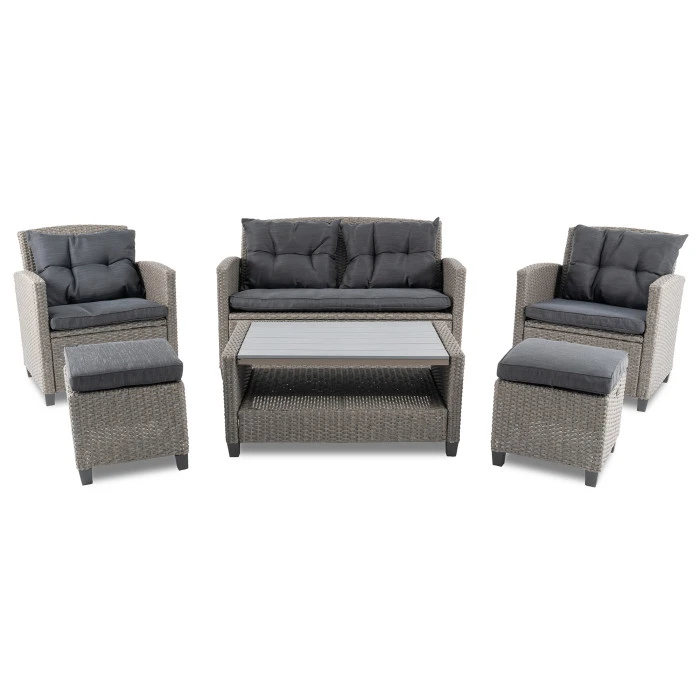 Набір садових меблів Di Volio Firenze сірий/графітовий