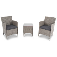 Комплект садових меблів меблі Di Volio Siena сірий/графітовий