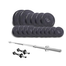 Набір Elitum Titan 68кг зі штангою та гантелями