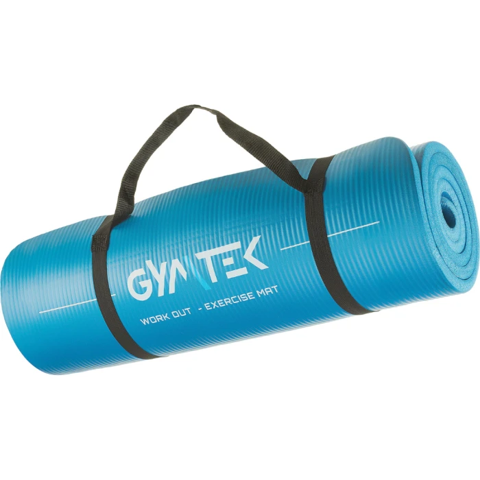 Коврик (мат) для фитнеса и йоги Gymtek NBR 1,5см голубой