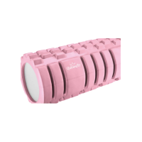 Массажный ролик Queenfit для йоги и фитнеса EVA 33*14см розовый
